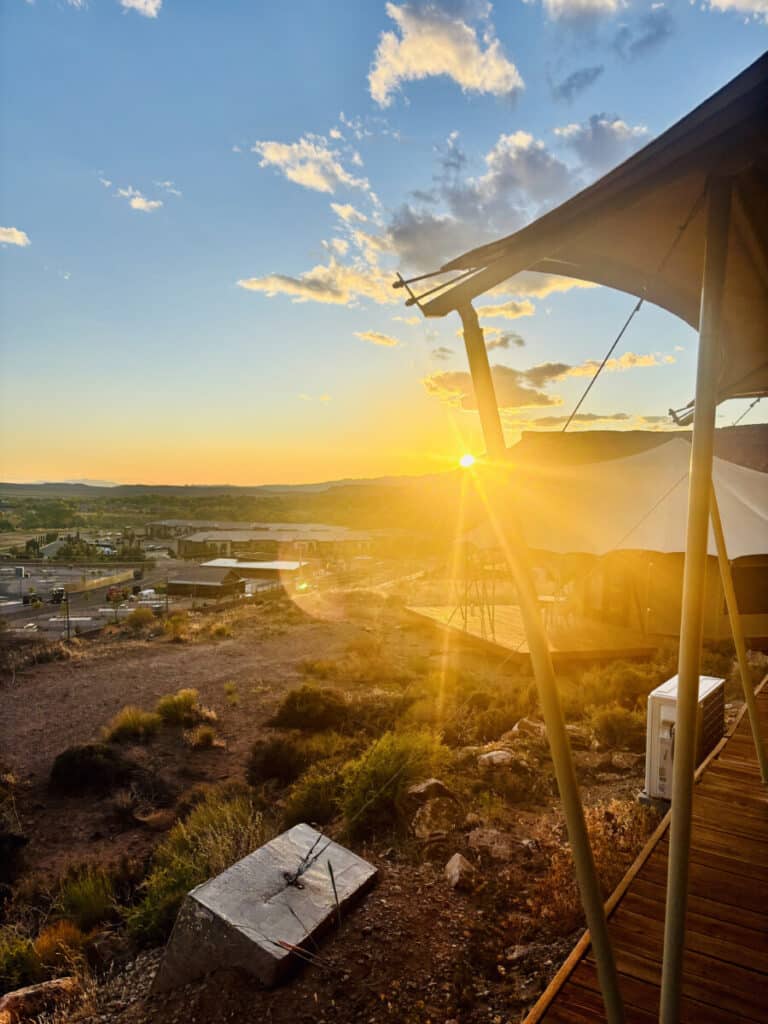 glamping tent at zion wildflower resort in virgin near zion